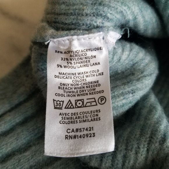 Lou & Grey Womens M Quarter Zip Sweater Half Mock Ribbed Super Soft Light Teal - Picture 7 of 7